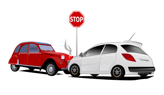 srážka dvou automobilů