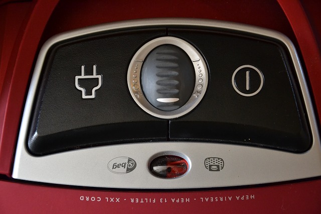 zapínání vysavače